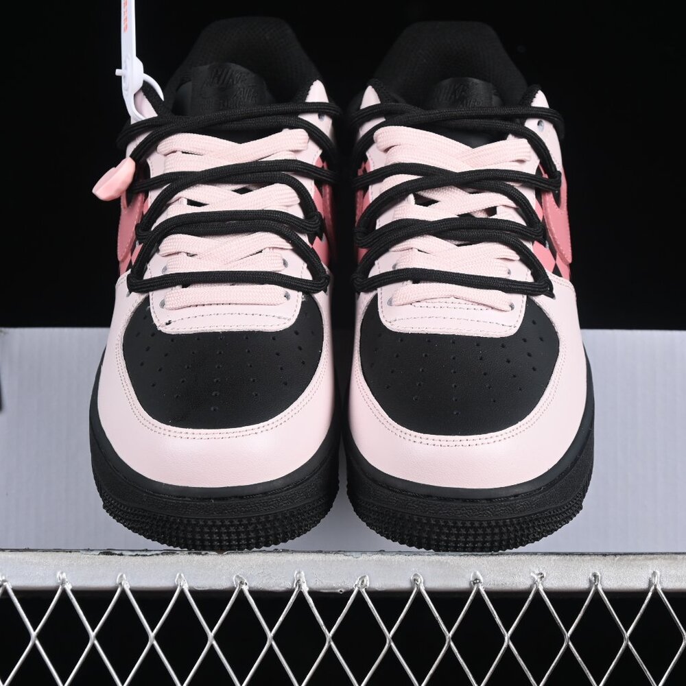 Womens Nike Air Force 1 '07 Pink & Black "Moon Love" Shoes - Picture 2 of 9